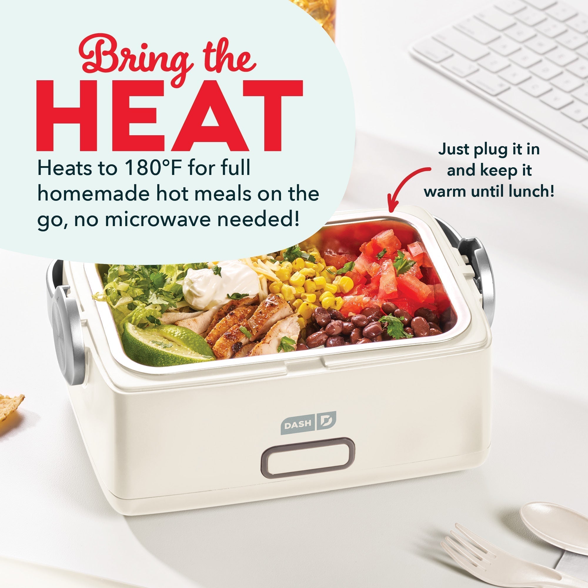 Hot2Go Electric Lunchbox (30 Ounce + Utensils)